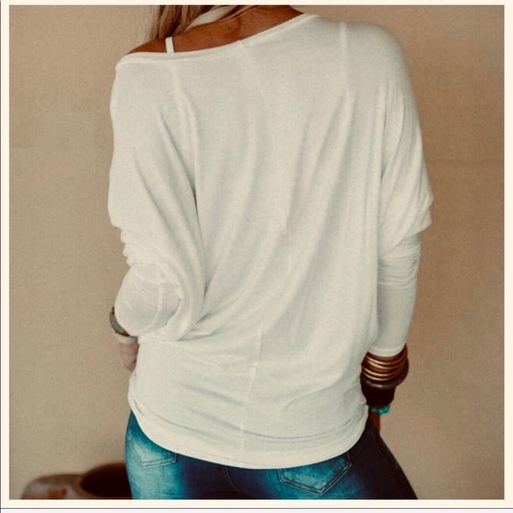 ROSE DOLMAN BOATNECK 3/4 SLEEVES TUNIC TOP - Picture 3 of 3